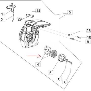 Muelle de arranque para motosierras Oleo-Mac (50050073) - Imagen 1