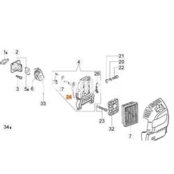 Palanca aire desbrozadoras/motobombas Oleo-Mac (61250027R) - Imagen 2