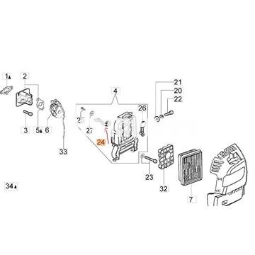 Palanca aire desbrozadoras/motobombas Oleo-Mac (61250027R) - Imagen 2