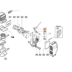 Palanca aire desbrozadoras Oleo-Mac antiguas (072700459 - 074000391) - Imagen 2