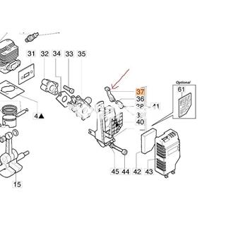Palanca aire desbrozadoras Oleo-Mac antiguas (072700459 - 074000391) - Imagen 2