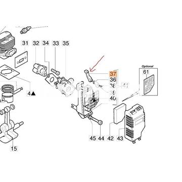 Palanca aire desbrozadoras Oleo-Mac antiguas (072700459 - 074000391) - Imagen 2