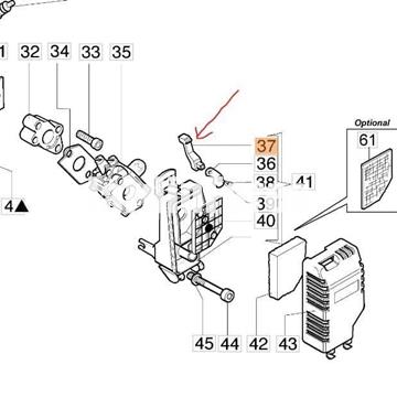 Palanca aire desbrozadoras Oleo-Mac antiguas (072700459 - 074000391) - Imagen 2