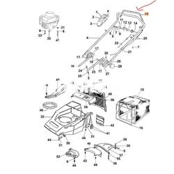 Palanca freno motor cortacésped Oleo-Mac (8202315) - Imagen 2