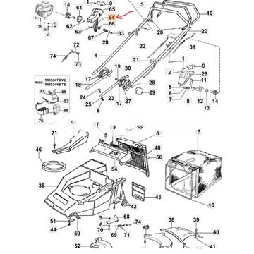 Palanca mando variador cortacésped Oleo-Mac  (8203084) - Imagen 2