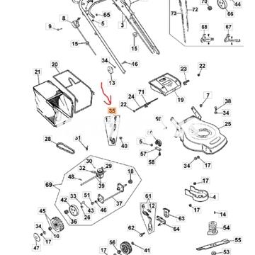 Palanca selector alturas cortacésped Oleo-Mac (66030034) - Imagen 2