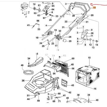 Palanca tracción cortacésped Oleo-Mac (8202320) - Imagen 2