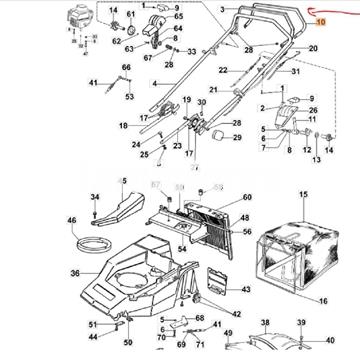 Palanca tracción cortacésped Oleo-Mac (8202320) - Imagen 2
