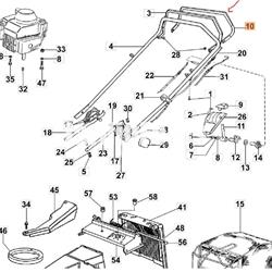 Palanca tracción cromada cortacésped Oleo-Mac (8202211) - Imagen 2