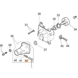 Perno enganche flexible desbrozadoras mochila Oleo-Mac (043300009) - Imagen 2