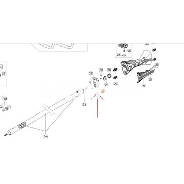 Pieza frontal soporte manillar desbrozadoras Oleo-Mac (61350185R) - Imagen 2