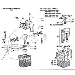 Pistón completo desbrozador Efco 400(4138350) - Imagen 2