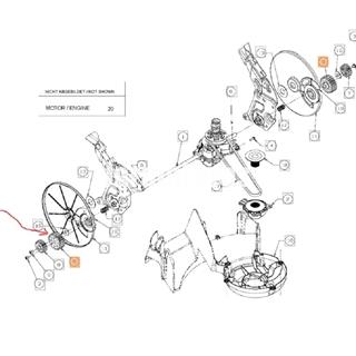 Piñón engranaje marchas cortacésped Oleo-Mac (C71704631) - Imagen 2