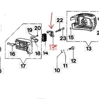 Plaqueta soporte filtro aire ahoyador Efco (4174097) - Imagen 2