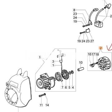 Plato magnético desbrozadoras Oleo-Mac (4161264BR) - Imagen 2