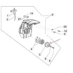 Polea de arranque para motosierras Oleo-Mac (50050017AR) - Imagen 1