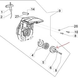 Polea de arranque para motosierras Oleo-Mac (50050017AR) - Imagen 1