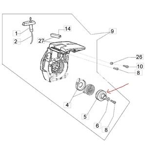 Polea de arranque para motosierras Oleo-Mac (50050017AR) - Imagen 1