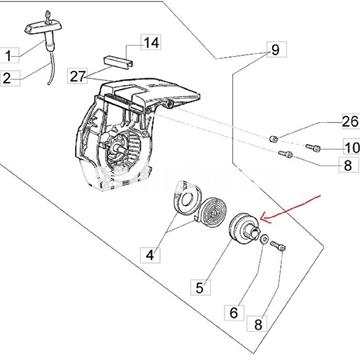 Polea de arranque para motosierras Oleo-Mac (50050017AR) - Imagen 1