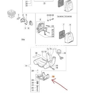 Protector depósito desbrozadoras Oleo-Mac (61200057R) - Imagen 2