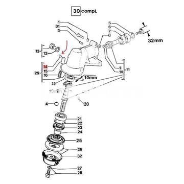 Remache cabezal Efco 8510 Boss (3032005) - Imagen 2
