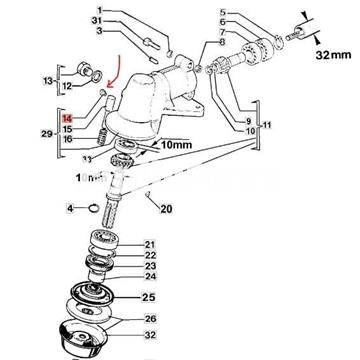 Remache cabezal Efco 8510 Boss (3032005) - Imagen 2