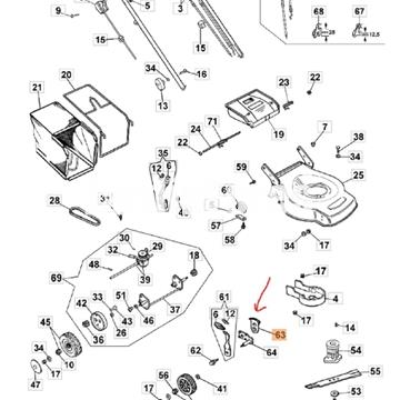 Selector alturas cortacésped Oleo-Mac (66030013) - Imagen 2