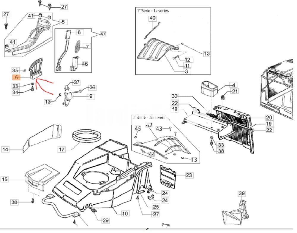 Selector alturas cortacésped Oleo-Mac (8203362) - Imagen 2