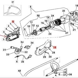 Semi empuñadura derecha desbrozadoras Efco (4198142) - Imagen 2