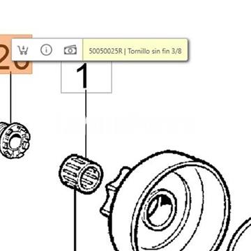 Sin fin bomba aceite motosierras Oleo-Mac (50050025R) - Imagen 1