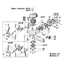 Soporte carburador desbrozadoras Efco 400(2318218) - Imagen 2
