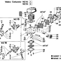 Soporte carburador desbrozadoras Efco 400(2318218) - Imagen 2