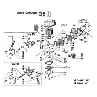 Soporte carburador desbrozadoras Efco 400(2318218) - Imagen 2