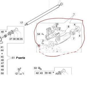 Soporte completo tubo 28mm. manillar desbrozadoras Oleo-Mac y Efco (61042048) - Imagen 2