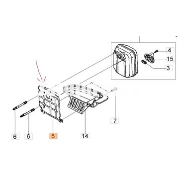 Soporte escape desbrozadoras 4T Oleo-Mac (H18515Z0Z300) - Imagen 2