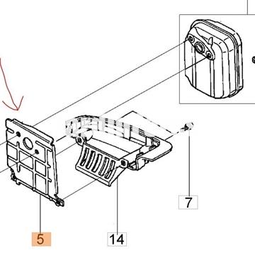 Soporte escape desbrozadoras 4T Oleo-Mac (H18515Z0Z300) - Imagen 2