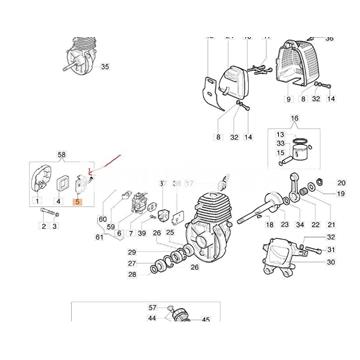 Soporte filtro aire desbrozador Oleo-Mac Sparta 26 (2318564) - Imagen 2