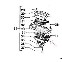 Soporte manillar tubo 28mm desbrozadoras Efco (4098796) - Imagen 2