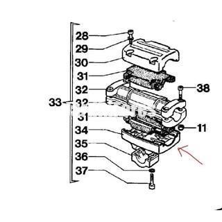 Soporte manillar tubo 28mm desbrozadoras Efco (4098796) - Imagen 2