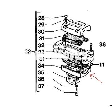 Soporte manillar tubo 28mm desbrozadoras Efco (4098796) - Imagen 2