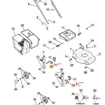 Soporte rueda cortacésped Oleo-Mac  (66030045) - Imagen 2