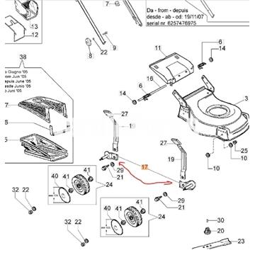 Soporte rueda cortacésped Oleo-Mac  (66070038) - Imagen 2