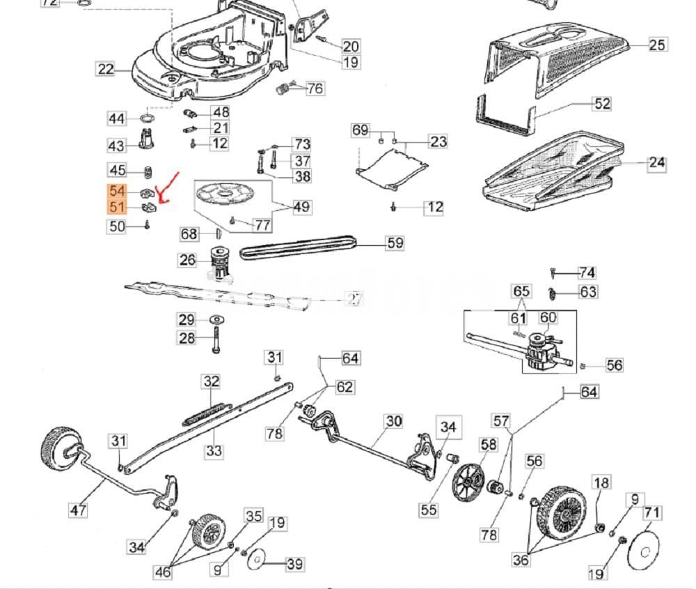 Tapa abrazadera soporte eje delantero cortacésped Oleo-Mac (66060034) - Imagen 2