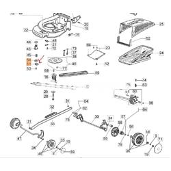 Tapa abrazadera soporte eje delantero cortacésped Oleo-Mac (66060034) - Imagen 2
