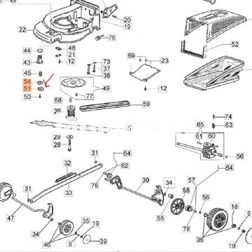 Tapa abrazadera soporte eje delantero cortacésped Oleo-Mac (66060034) - Imagen 2