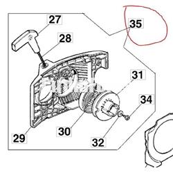 Tapa arranque completa motosierra Efco 151 - Imagen 1