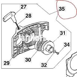 Tapa arranque completa motosierra Efco 151 - Imagen 1