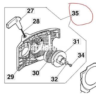 Tapa arranque completa motosierra Efco 151 - Imagen 1