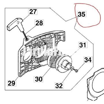 Tapa arranque completa motosierra Efco 151 - Imagen 1