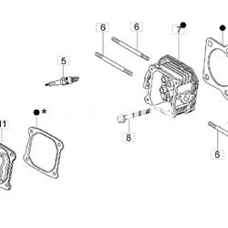 Tapa balancines motor Emak de Oleo-Mac (L66150002) - Imagen 2